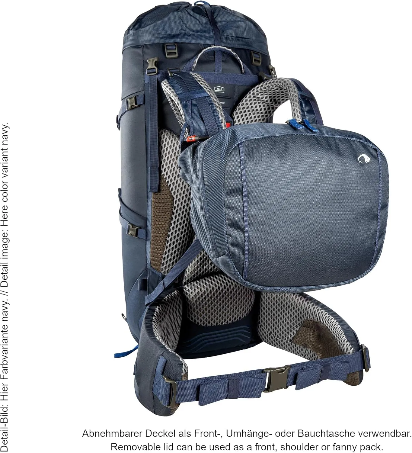 Tatonka Men Trekking Backpack with Front Opening, Titanium Grey, 60   10 Liter