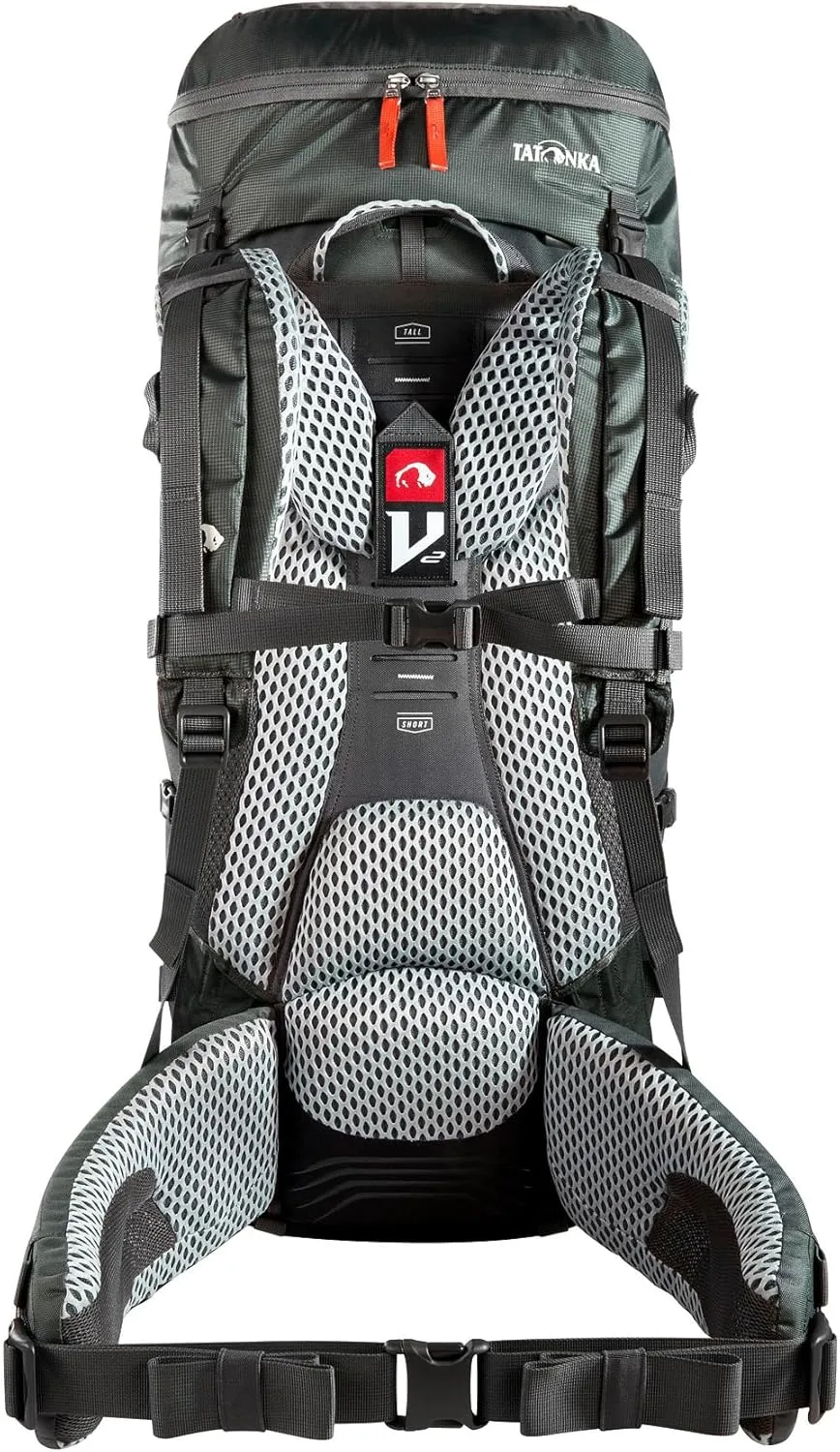 Tatonka Men Trekking Backpack with Front Opening, Titanium Grey, 60   10 Liter