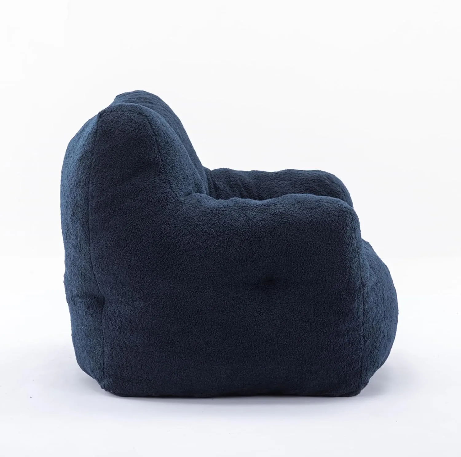 Teddy Bean Bag Chair with Memory Foam Filling, Soft Tufted Lazy Chair for Adults and Kids, 39.37" W x 37" D x 27.56" H, 250 lbs Capacity, Dark Blue