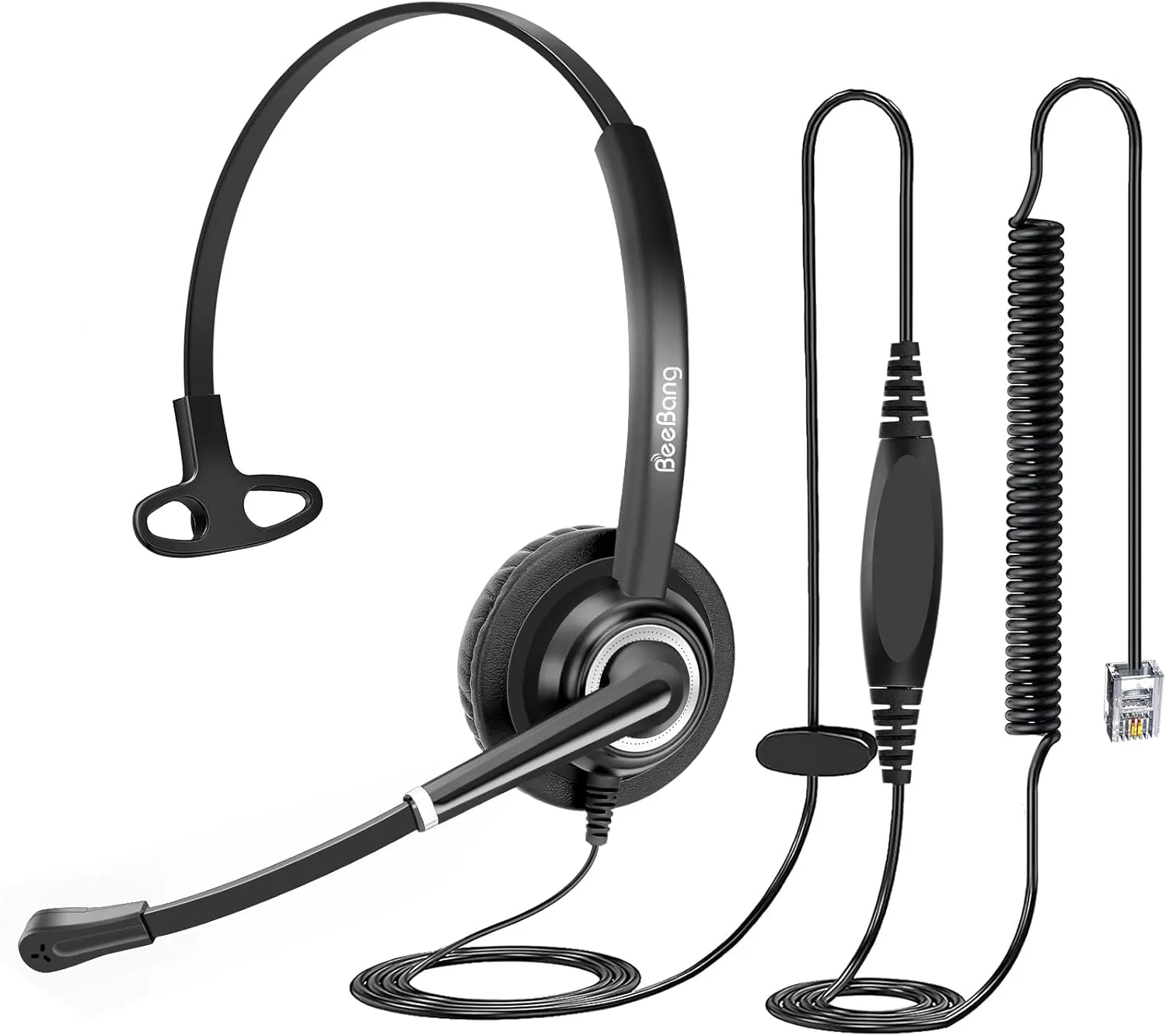 Telephone Headset with Microphone Noise Canceling for Office Call Center Landline, RJ9 Headset Work for Avaya IP Phone J139, J169, J179, 1608, 1616, 9610, 9620, 9620C, 9630, 9640, 9650, 9670