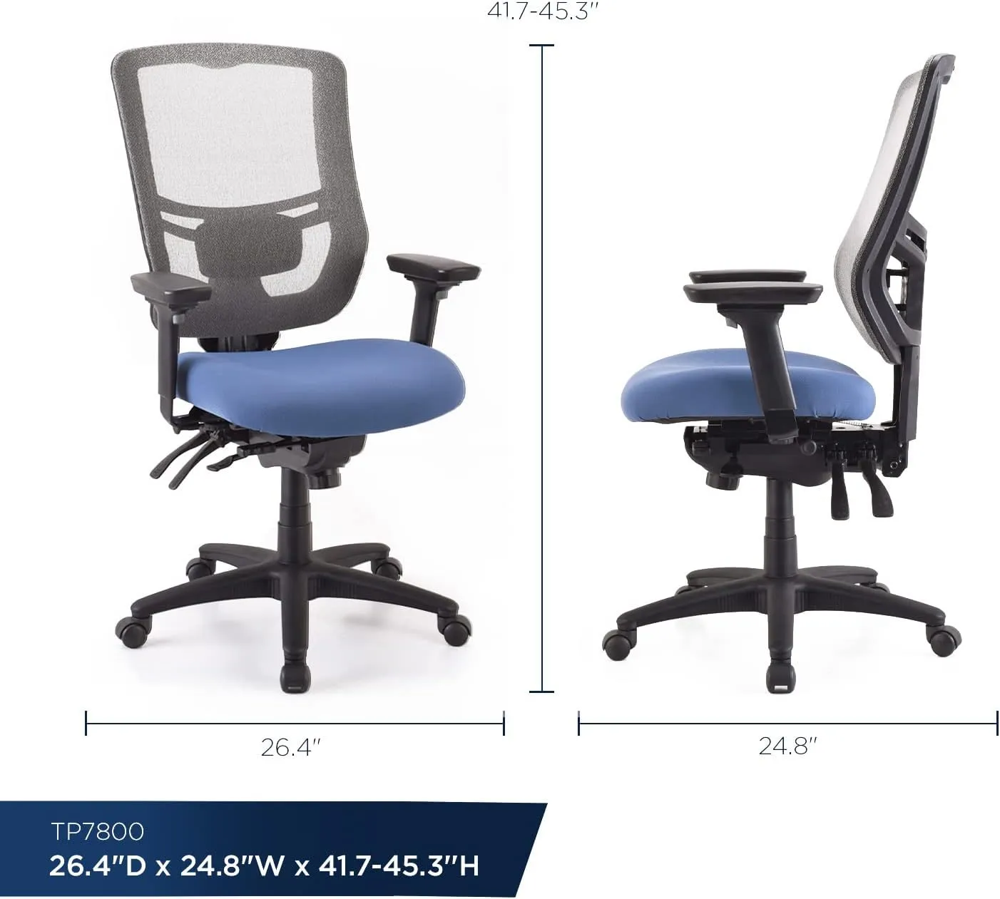 Tempur-Pedic Adjustable Task Chair, Denim