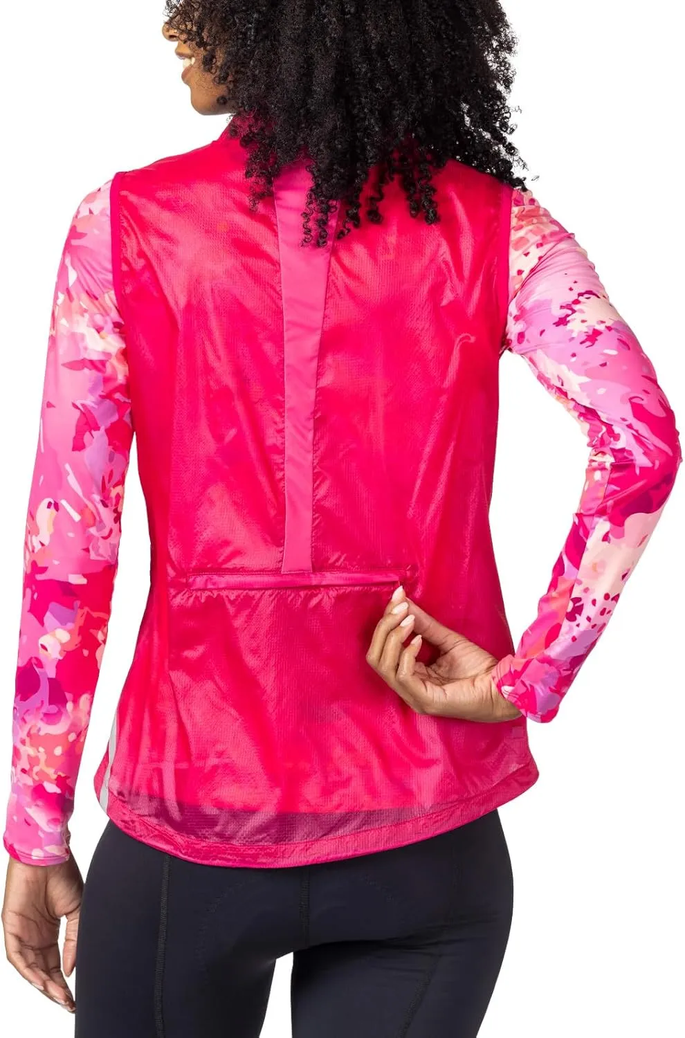 Terry Mistral Vest - Womens Cycling Jersey, Packable Hi-Vis Windproof Water Resistant Sleeveless Bike Vest