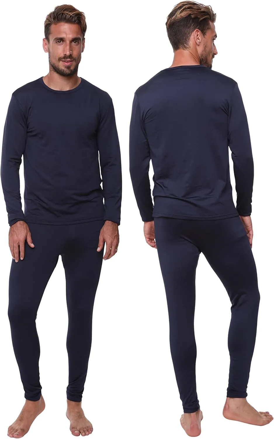 Thermal Underwear for Men Long John Set for Cold Weather Mens 2 pc Long Sleeve Shirt and Leggings Fleece Base Layer Thermals