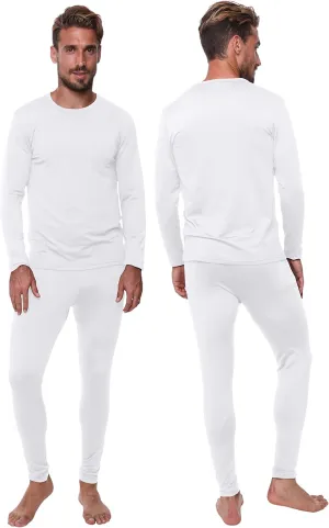 Thermal Underwear for Men Long John Set for Cold Weather Mens 2 pc Long Sleeve Shirt and Leggings Fleece Base Layer Thermals