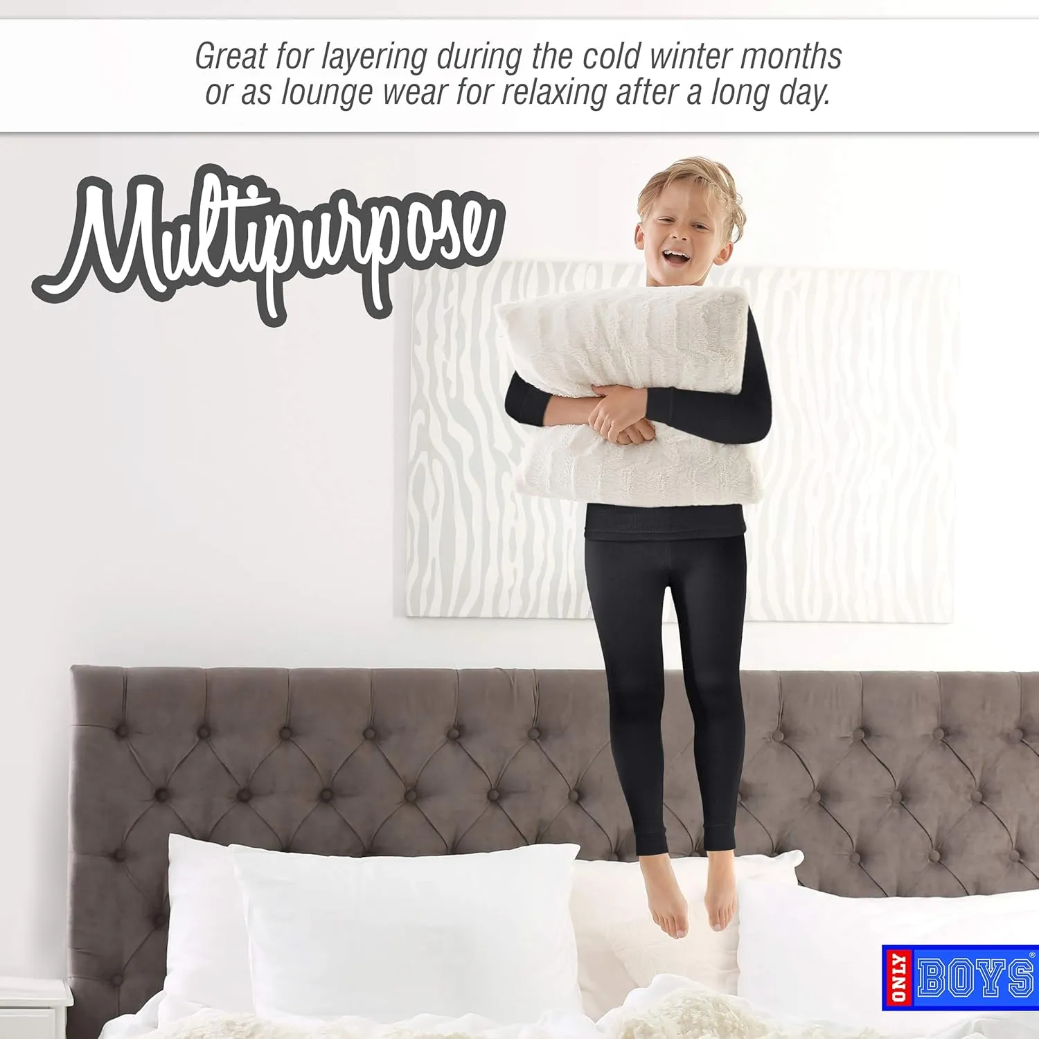 Thermal Underwear Set – 4 Piece Brushed Fleece Top and Long Johns (2T-16)