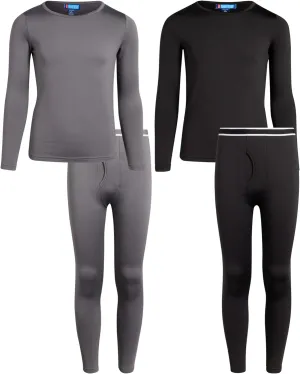 Thermal Underwear Set – 4 Piece Brushed Fleece Top and Long Johns (2T-16)