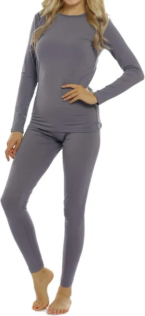 Thermal Underwear Set for Women Long Johns Fleece Lined Base Layer Soft Top Bottom