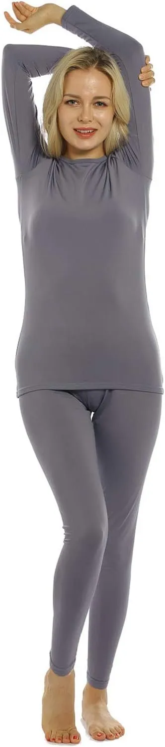 Thermal Underwear Set for Women Long Johns Fleece Lined Base Layer Soft Top Bottom