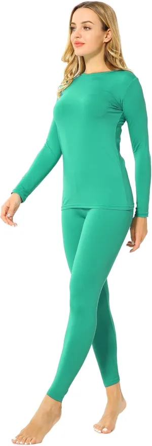 Thermal Underwear Set for Women Long Johns Fleece Lined Base Layer Soft Top Bottom
