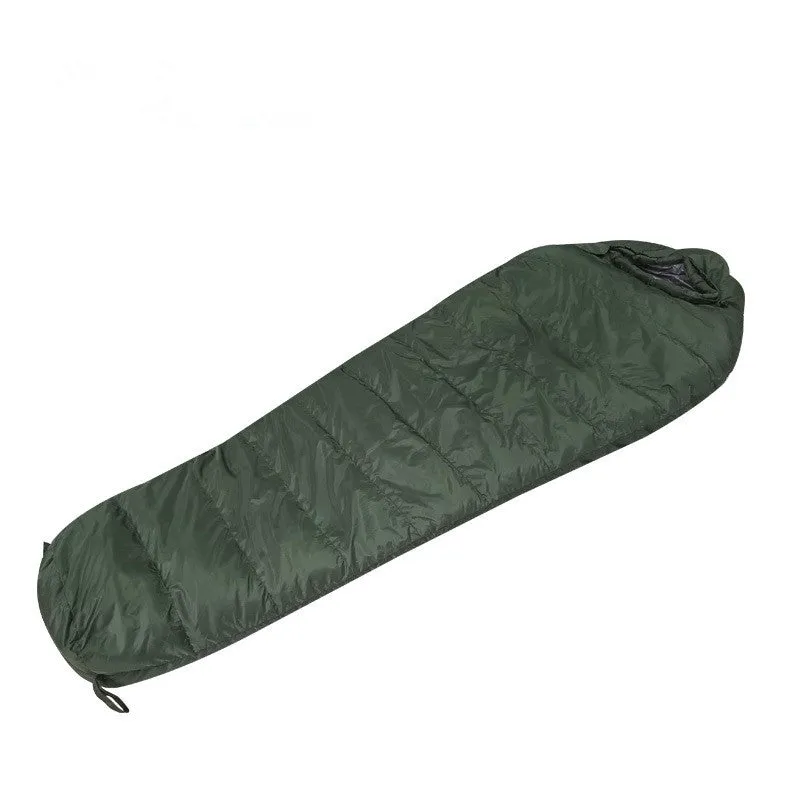 Thickened warm down sleeping bag army green Mommy sleeping bag