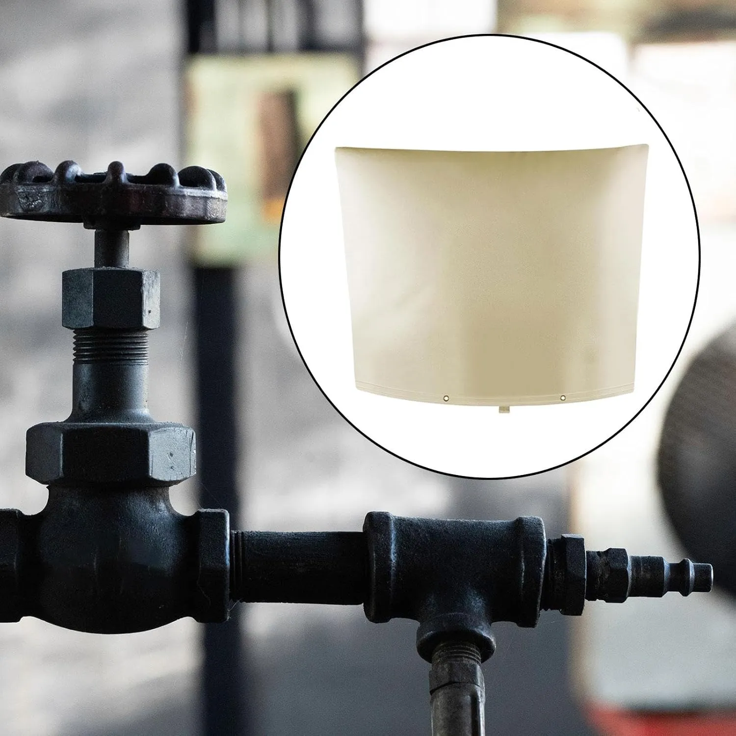 Thickened Winter Garden Faucet Bag Cover Faucet Insulated Wrap Reusable Accessory Waterproof with Single Opening Oxford Cloth, 76x61cm