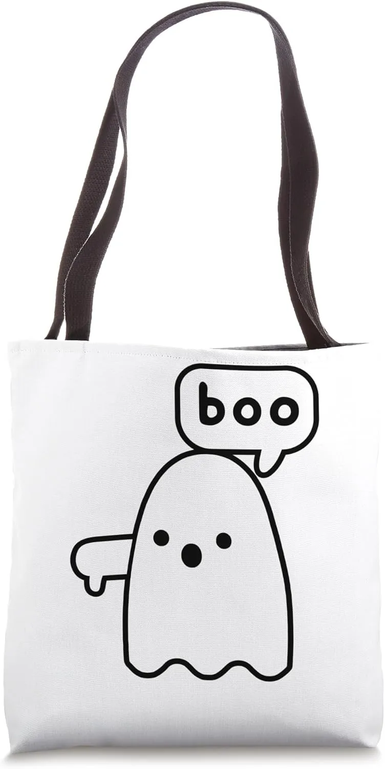 Thumbs Down Ghost Screaming Boo Disapproval Ghost halloween Tote Bag