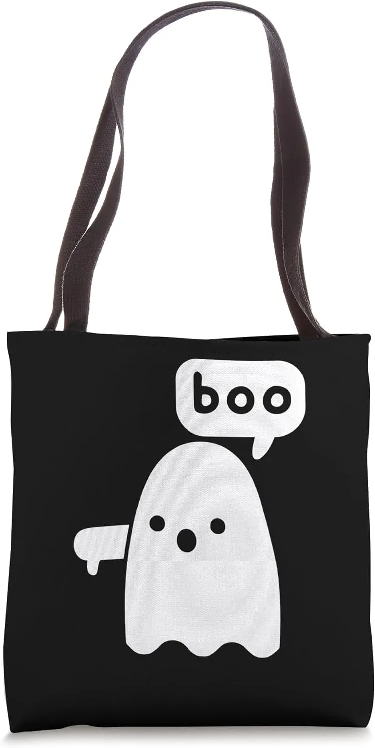 Thumbs Down Ghost Screaming Boo Disapproval Ghost halloween Tote Bag