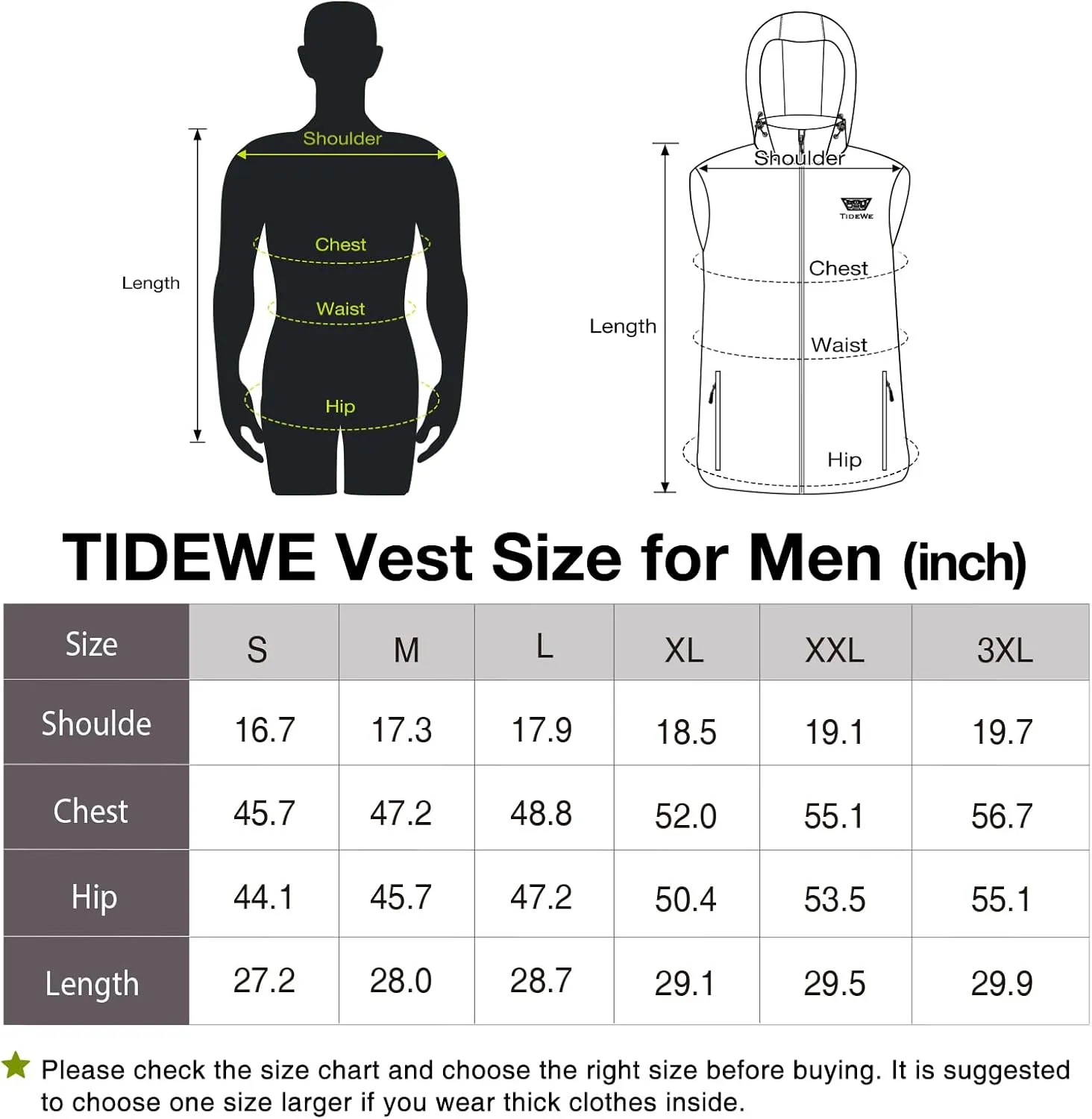 TIDEWE Men's Heated Vest with Retractable Heated Hood and Battery Pack for Hunting/Hiking (Black & Next Camo G2, S-XXXL)
