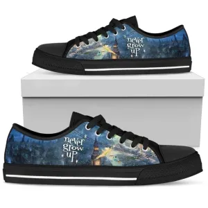 Tinker Bell And Peter Sneakers Low Top Never Grow Up PT11