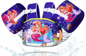 Toddler Floaties, Kids Swim Vest for 22-66 Lbs, Arm Floaties with Adjustable Straps Swim Floats & Arm Band Suitable for Water Sports Pool Swimming Safety for Infant 2,3,4,5,6,7 Years