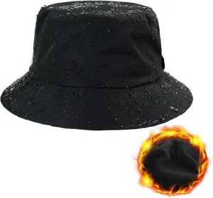 TOP-EX Oversized XL XXL Winter Bucket Hat for Men Rain Waterproof Fleece Lined Hiking Fishing Outdoor Cold Weather
