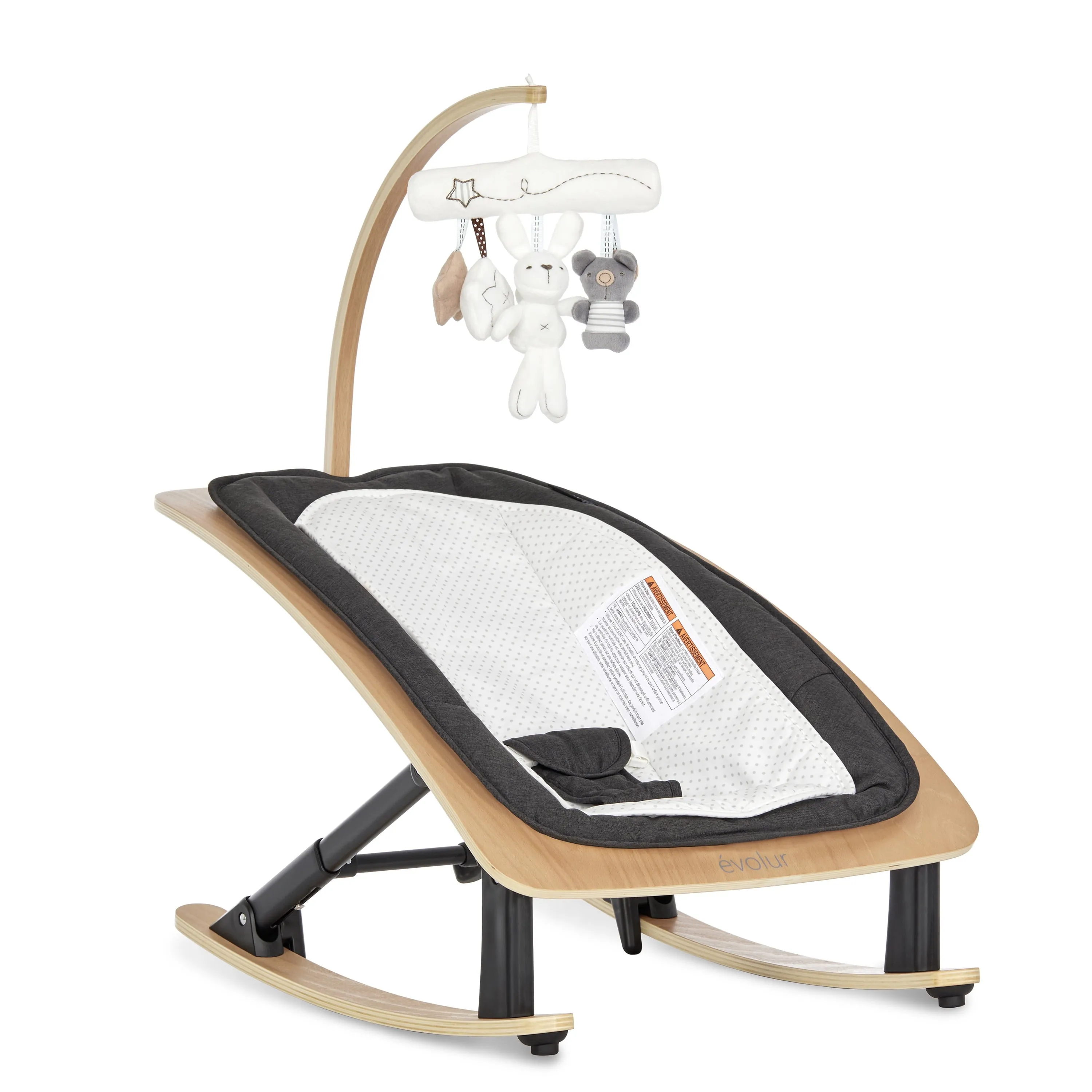 Tory 2-In-1 Rocker & Chair, Light Gray