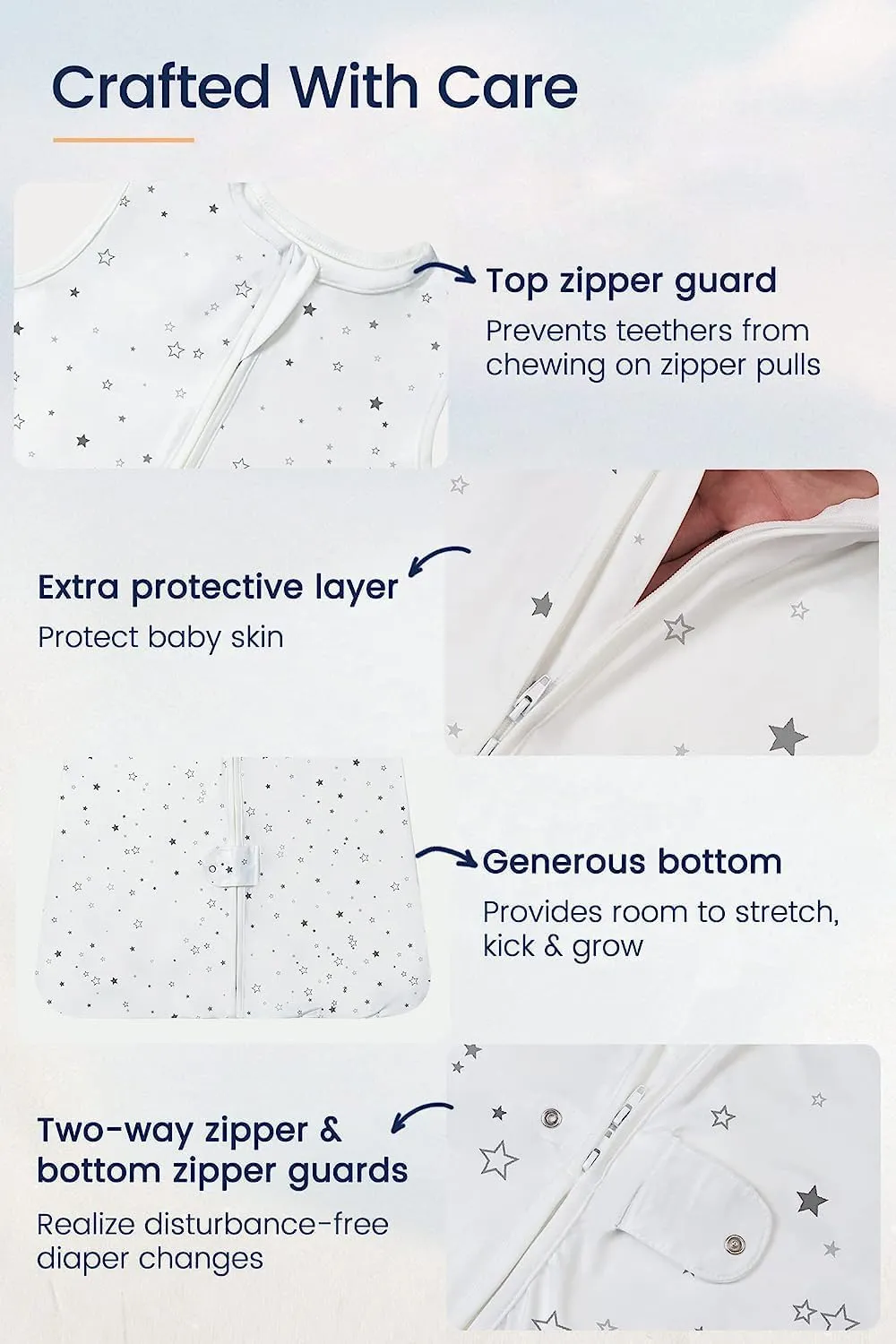 TotAha Toddler Sleep Sack 2T-3T-4T, 0.5 TOG Summer Light Sleeping Sacks, Soft Wearable Blanket Baby Sleep Bag with 2-way Zipper, X-Large