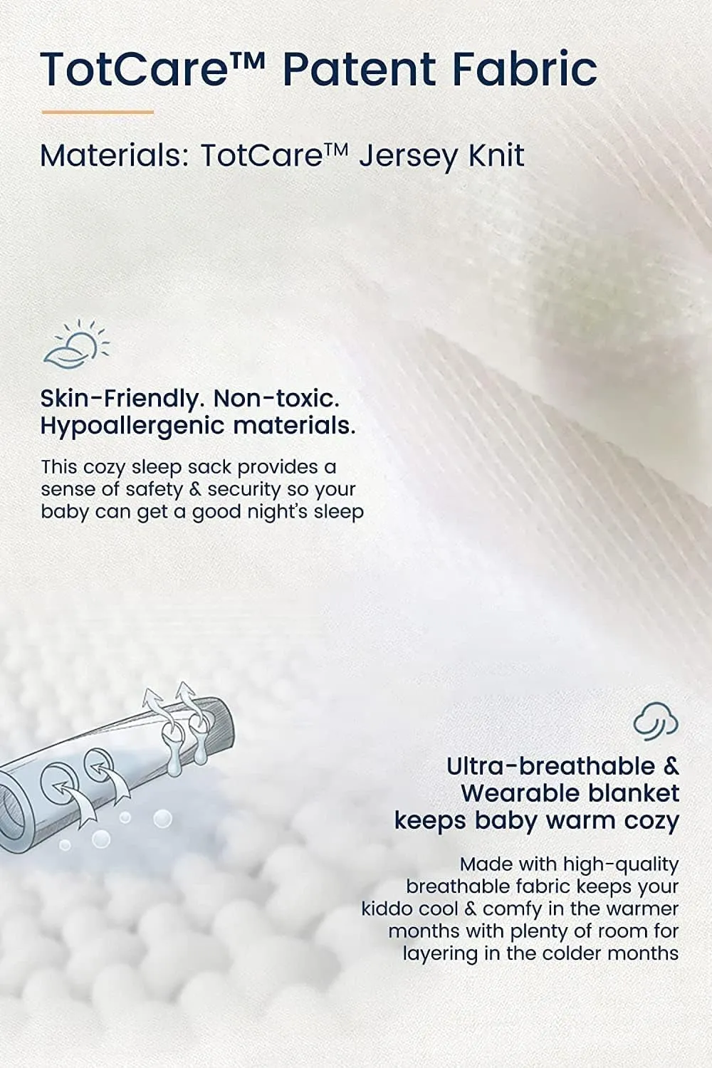 TotAha Toddler Sleep Sack 2T-3T-4T, Premium Light Wearable Blanket Baby Sleeping Bag with 2-Way Safe Zippers Girl Boy