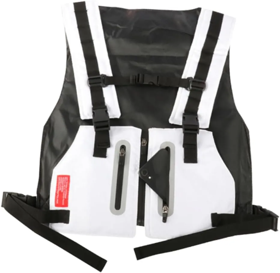 Totority Men's Multi-Pocket Training Vest Outdoor Running Vest Reflective Safety