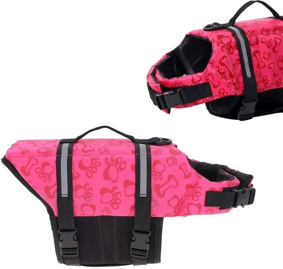 Totority Reflective Vest Reflective Vest Swim Suits Flotation Vest Saver Safety Swimsuit Adjustable Belt for Dog Water Safety Life Vests Bathing Suits Bathing Suits