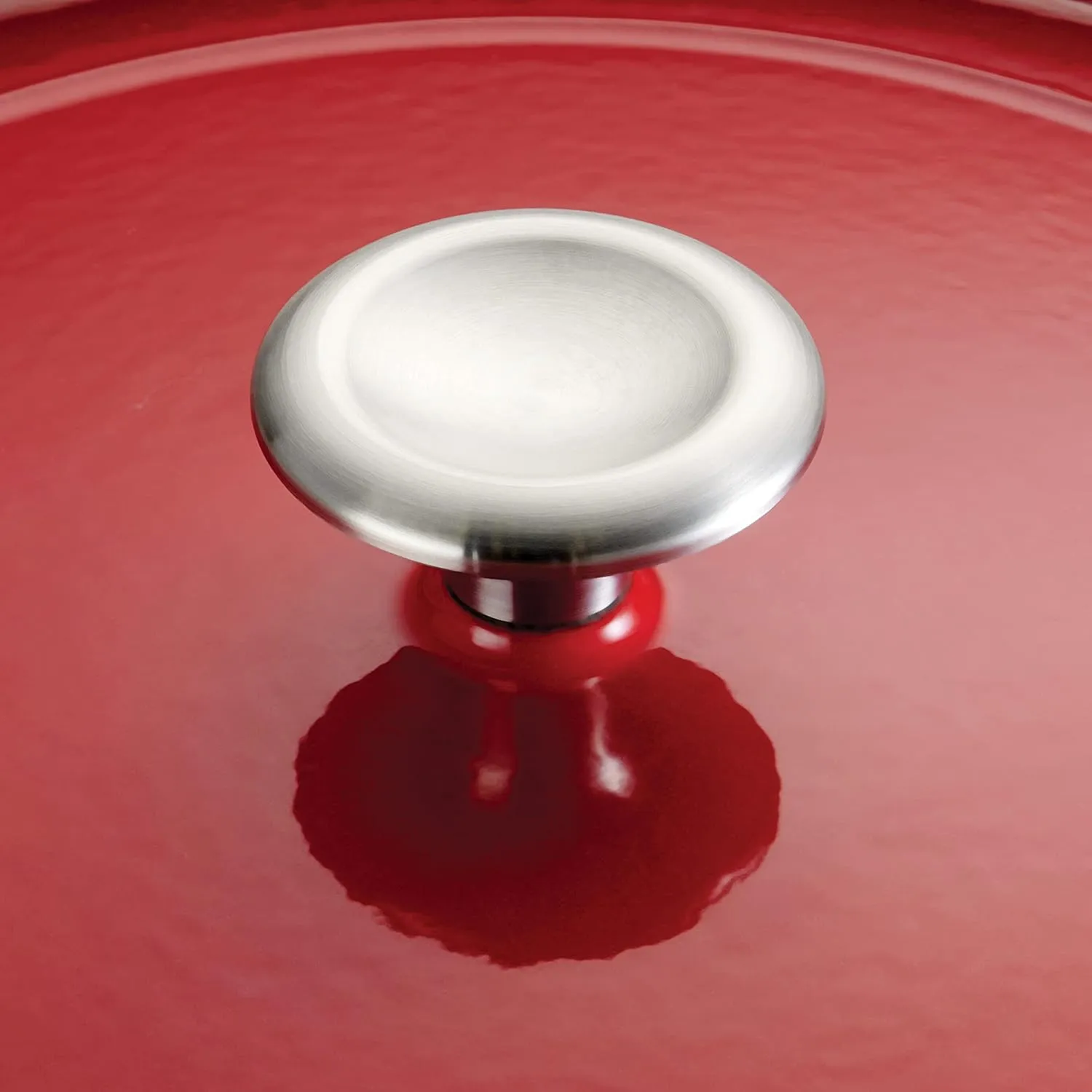 Tramontina Enameled Cast Iron Sauce Pan with Lid, 2.5-quart, Red