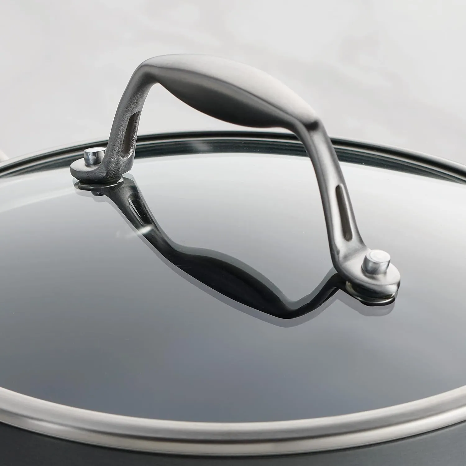 Tramontina Hard Anodized Non Stick 3-Quart Sauce Pan with Glass Lid, Oven Safe