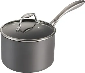 Tramontina Hard Anodized Non Stick 3-Quart Sauce Pan with Glass Lid, Oven Safe