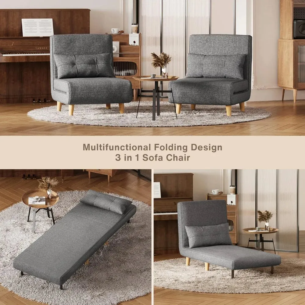 TriFold Oasis Chic Convertible Chair for Sleep, Relaxation and Compact Spaces