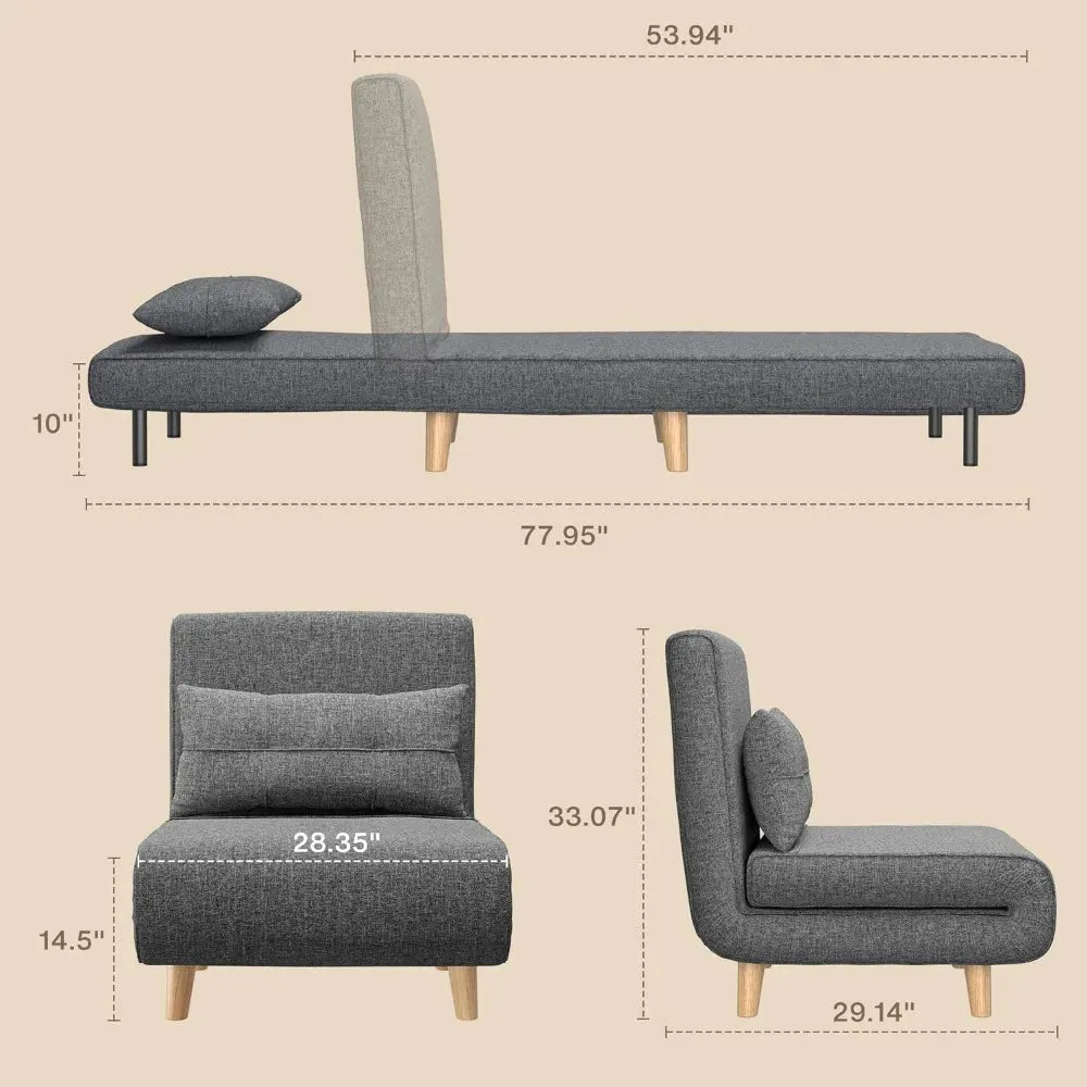 TriFold Oasis Chic Convertible Chair for Sleep, Relaxation and Compact Spaces