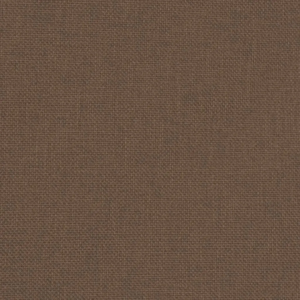 Tub Chair with Footstool Brown Fabric
