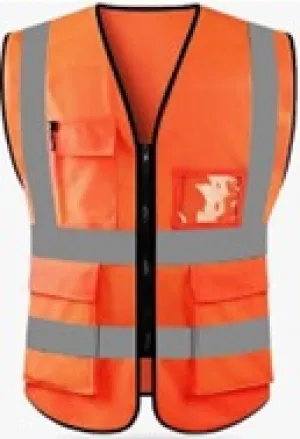 UKR® Zip-Up Hi-Vis Vest with Heat Sealed Logo