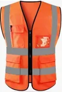 UKR® Zip-Up Hi-Vis Vest with Heat Sealed Logo