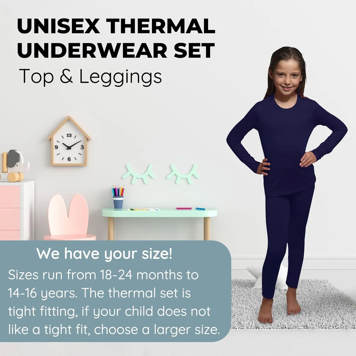 Ultra Dry Thermal Underwear For Kids Long Johns Fleece Lined Leggings And Shirt Boy And Girl Unisex Underwear Base Layer