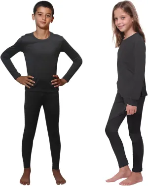 Ultra Dry Thermal Underwear For Kids Long Johns Fleece Lined Leggings And Shirt Boy And Girl Unisex Underwear Base Layer