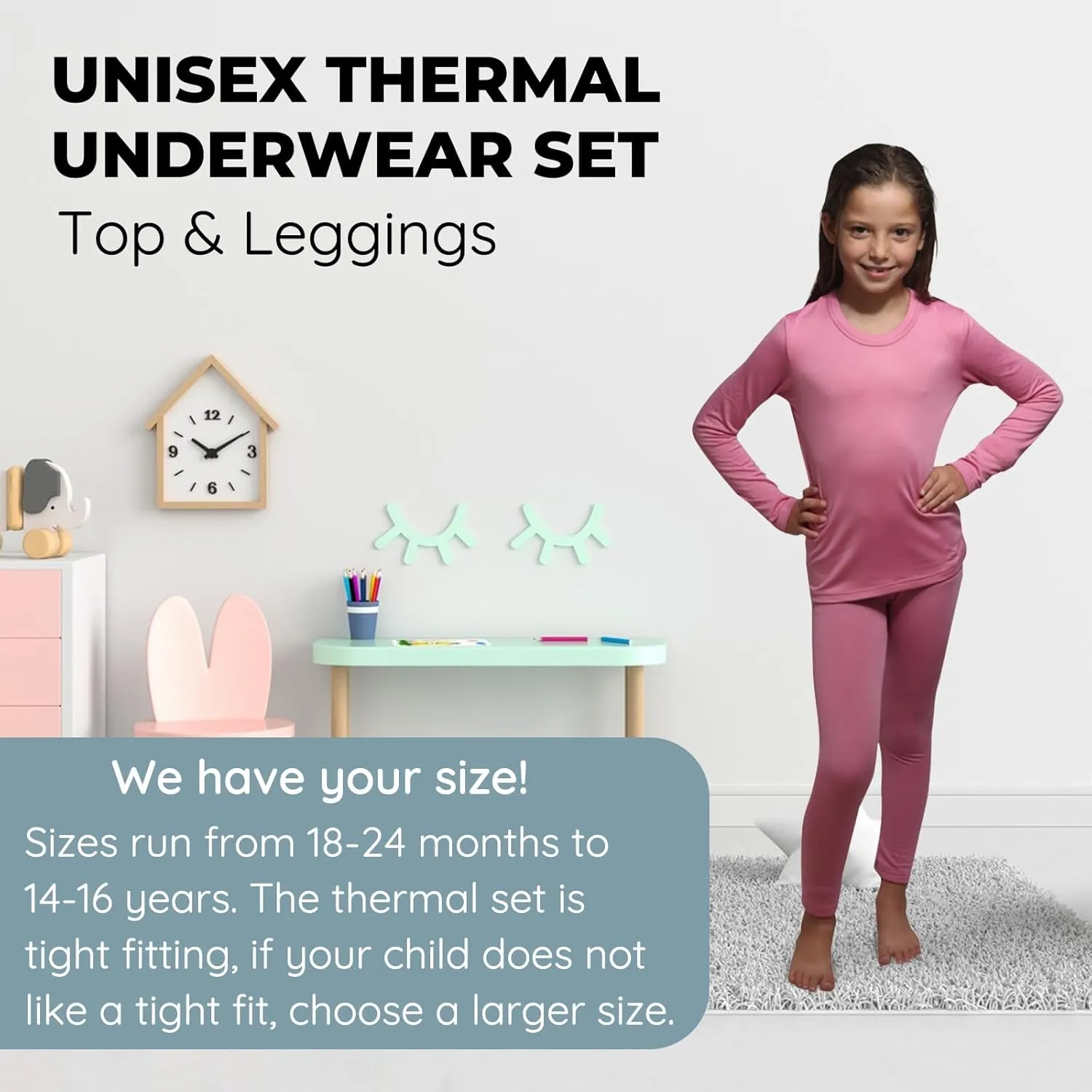 Ultra Dry Thermal Underwear For Kids Long Johns Fleece Lined Leggings And Shirt Boy And Girl Unisex Underwear Base Layer