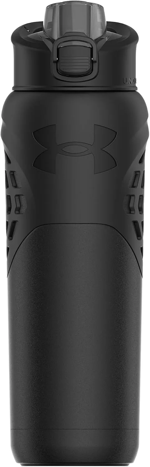 Under Armour 24Oz Stainless Steel Water Bottle, Insulated, Carabiner Easy Carry Hook, Leak Proof, Kids & Adults, All Sports, Gym
