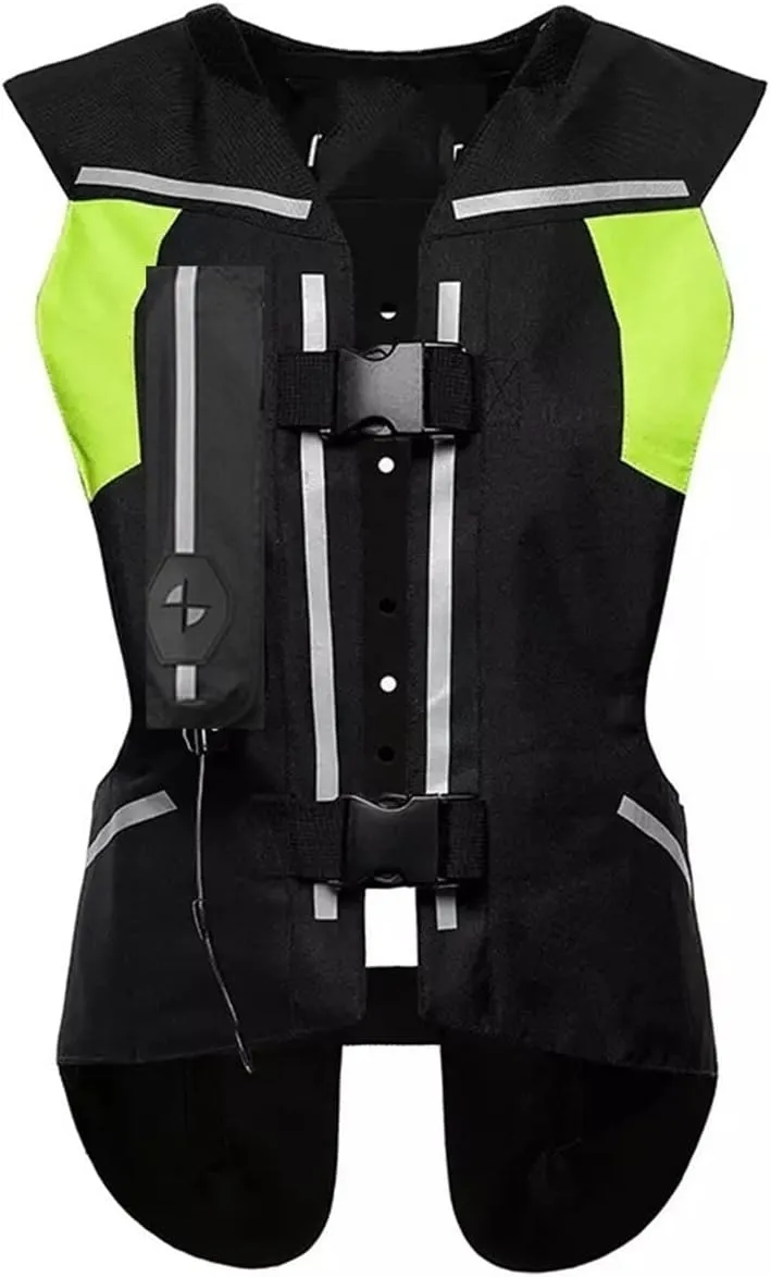 Unisex AirBag Vest for Equestrian and Motorcycle Riding - Lightweight Sports Protection (Black, XX-Large)