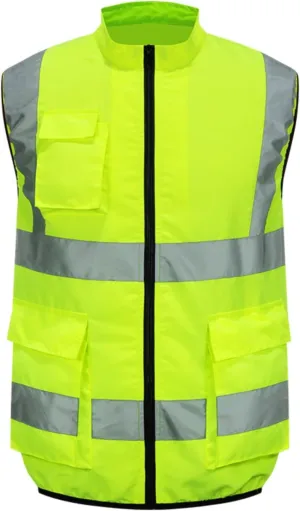 Unisex Cooling Vest with Battery Pack & 360° Air Supply Portable Fans 3 Speed Modes High Visibility and Pockets