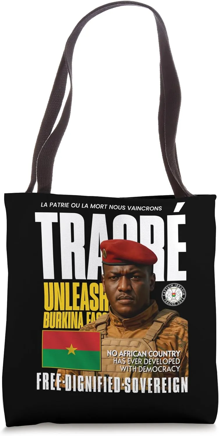 Unleash Burkina Faso Captain Traoré Revolution Tote Bag