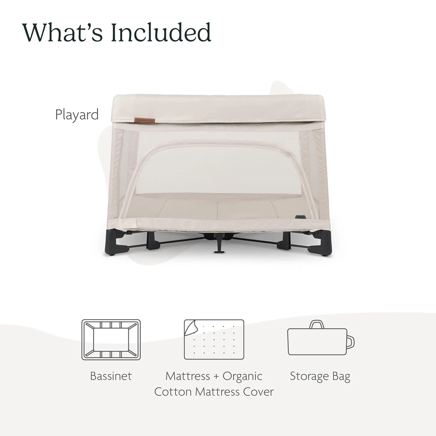 UPPAbaby Remi Playard | Deluxe 3-in-1 Portable Playard, Bedside Bassinet   Travel Crib| Mesh Bassinet, Mattress, Organic Cotton Mattress Cover   Storage Bag Included | Charlie (Sand Mélange)