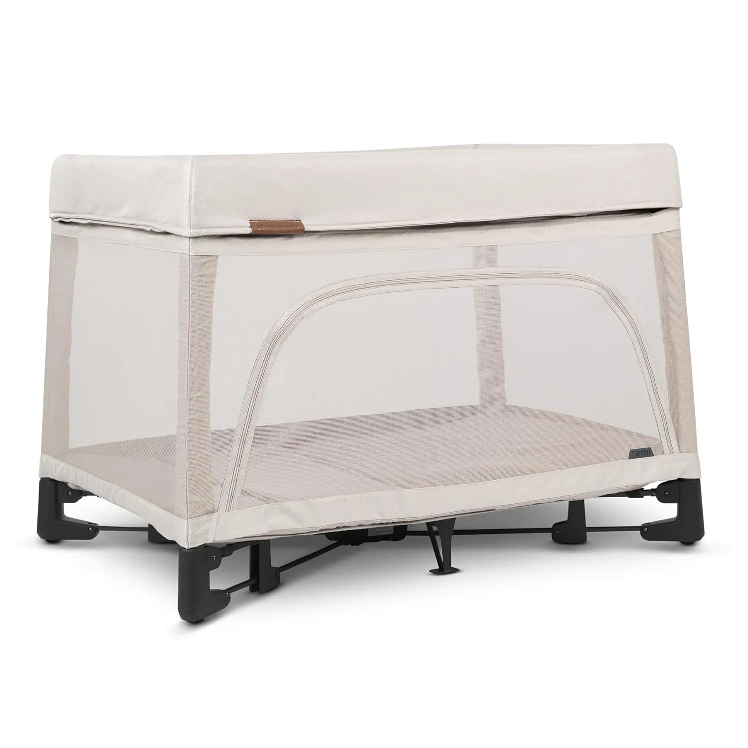 UPPAbaby Remi Playard | Deluxe 3-in-1 Portable Playard, Bedside Bassinet   Travel Crib| Mesh Bassinet, Mattress, Organic Cotton Mattress Cover   Storage Bag Included | Charlie (Sand Mélange)