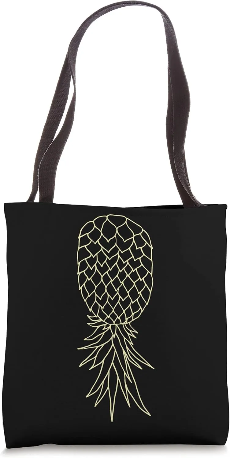 Upside down Pineapple Summer Vacation Beach Tote Bag