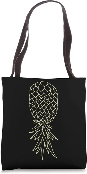 Upside down Pineapple Summer Vacation Beach Tote Bag
