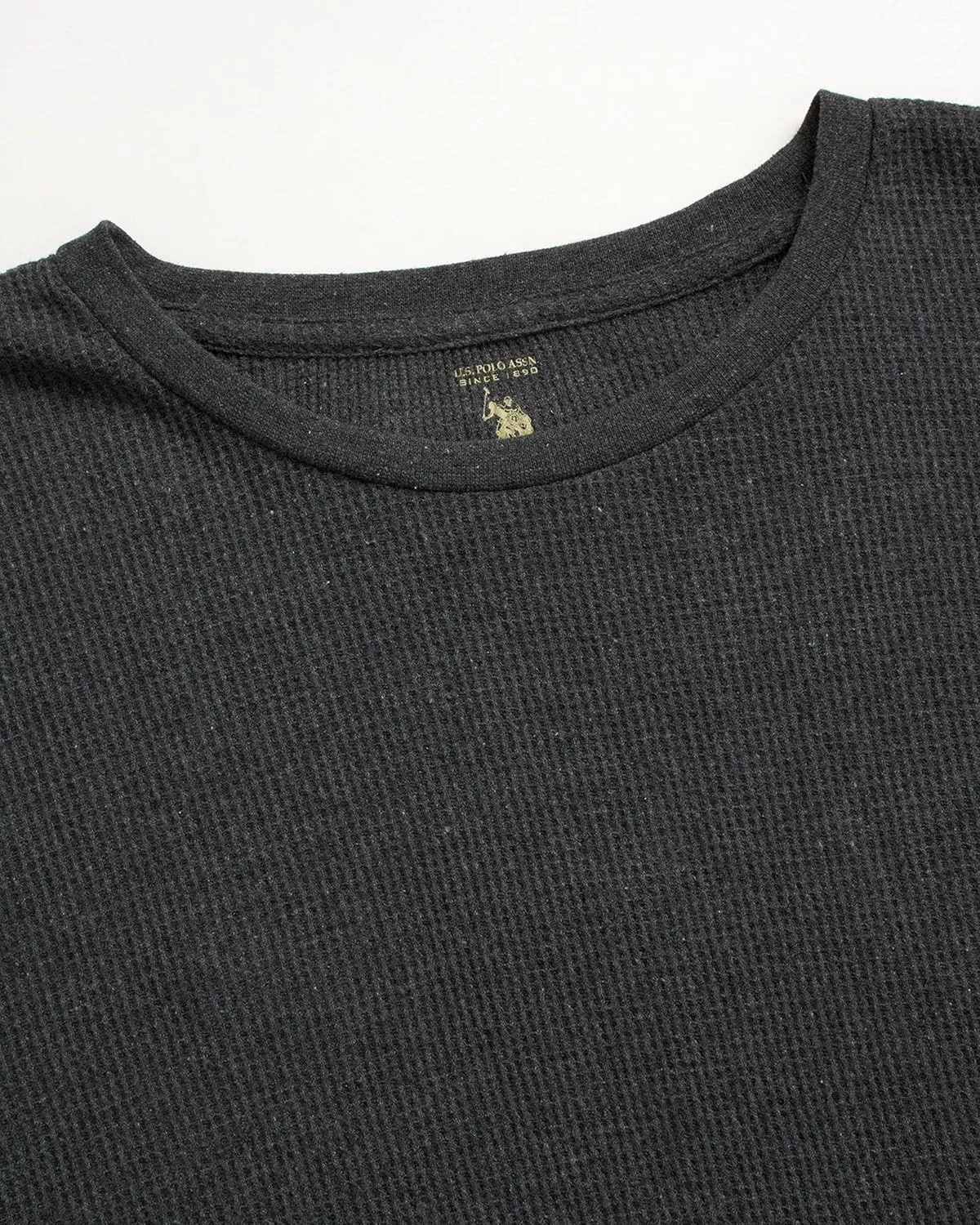 U.S. Polo Assn. Men's Thermal Pajama Set - Waffle Knit Top and Long John Sweatpants, Gift Box