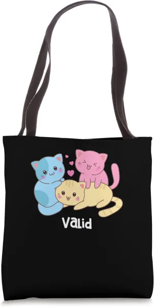 Valid Pansexual LGBTQ Pan Pride Proud Sayings Tote Bag