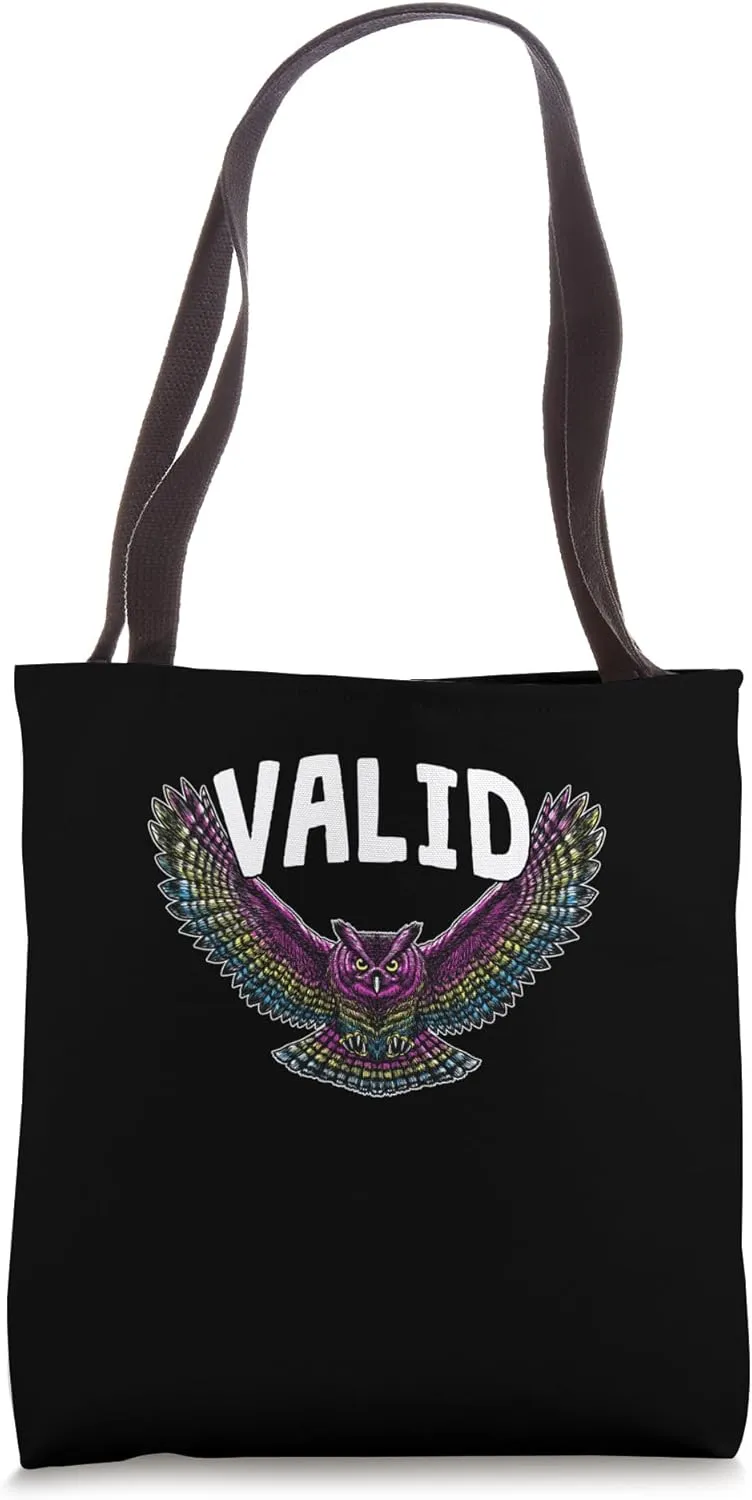 Valid Pansexual LGBTQ Pan Pride Proud Sayings Tote Bag