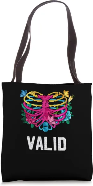 Valid Pansexual LGBTQ Pan Pride Proud Sayings Tote Bag