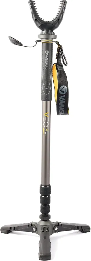 Vanguard VEO 2 AM-234TU Shooting Stick, Tri-Stand Base with Ball Joint, Rotating and Removeable U Shaped Yoke, Gray